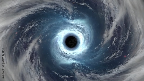 Obraz na płótnie Digital Image of a Vortex with Central Black Void w salonie