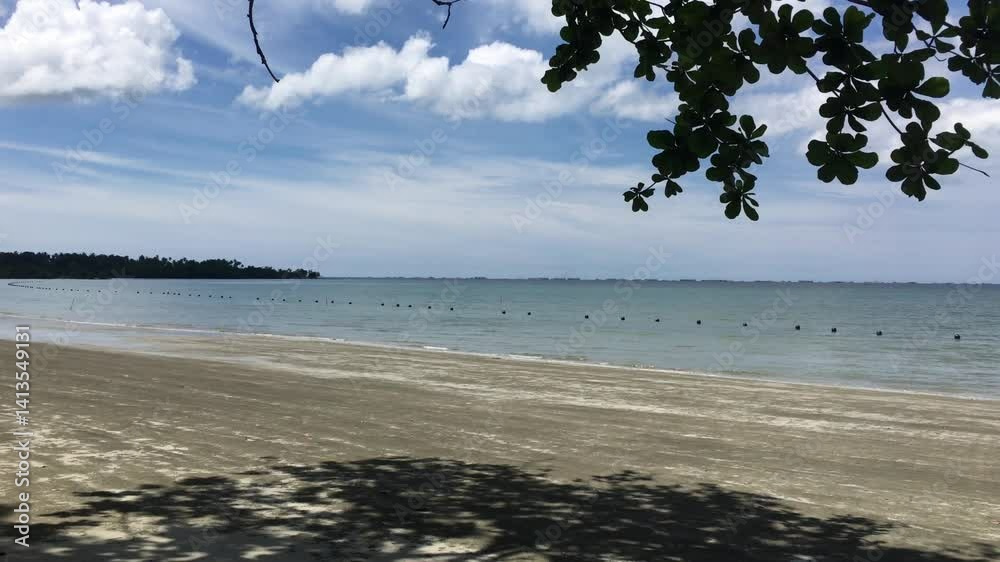 Gedambaan Beach or Tropical Beach at Kotabru Island Borneo, Indonesia