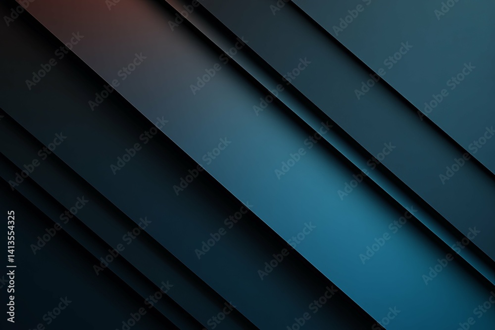 Angled blue and black layers create a modern abstract composition design Angled blue and black layers create a modern abstract composition design