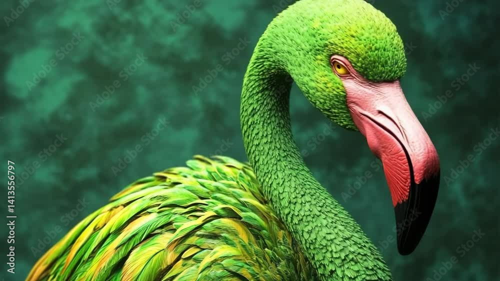 Green Flamingo Animation