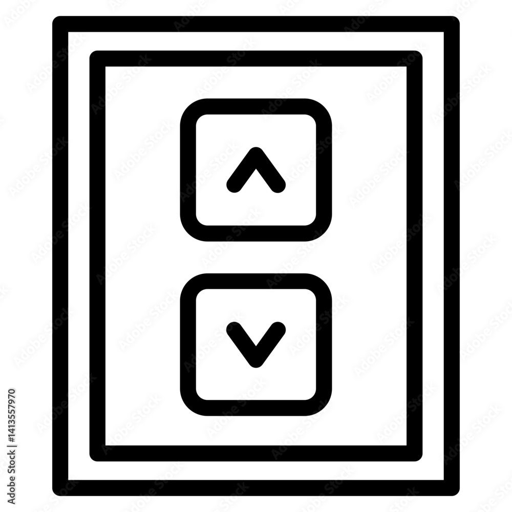 Building Elevator Lift Line Icon Building Elevator Lift Line Icon