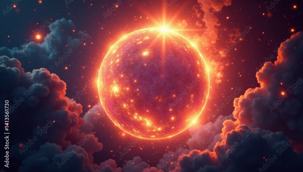 Obraz premium Radiant energy emanates from an otherworldly circle , Otherworldly, Abstract, Mysterious