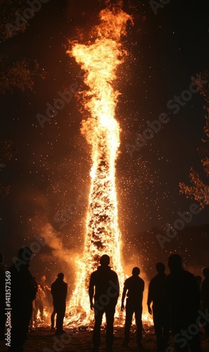 Jewish festivity - Lag BaOmer, Hebrew observance, religious joy, sacred tradition, spiritual milestone, cultural heritage, festive spirit, historical remembrance, communal unity, holiday significance. photo
