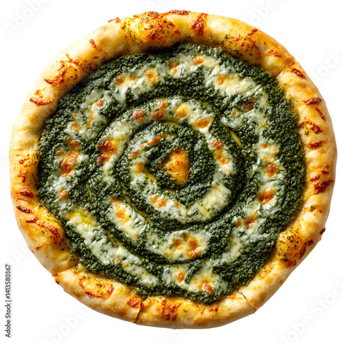 Delicious Pesto Pizza Swirled Cheese Crust