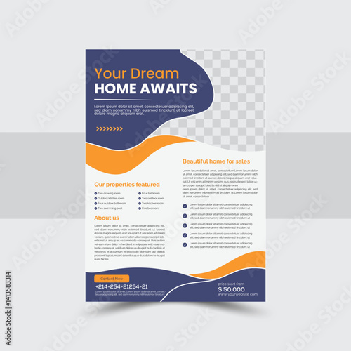 Stylish Real Estate Flyer Template | Customizable Property Listing and Promotion Design