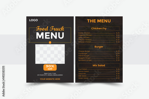 Elegant Restaurant Menu Design | Modern and Customizable Food Menu Template