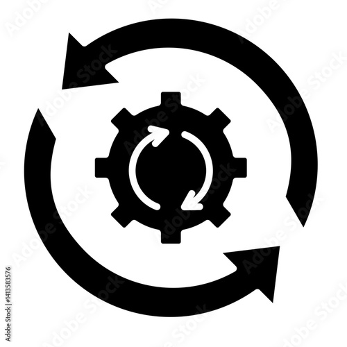 Lean Process  Icon Element For Design

