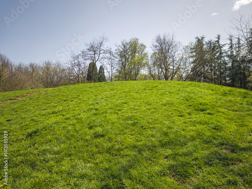 Spring Landscape of South Park in city of Sofia, Bulgaria