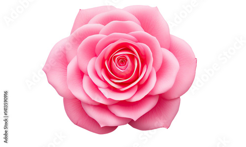 Stunning Pink Rose on transparent background
