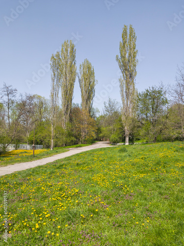 Obraz na płótnie Spring Landscape of South Park in city of Sofia, Bulgaria w salonie