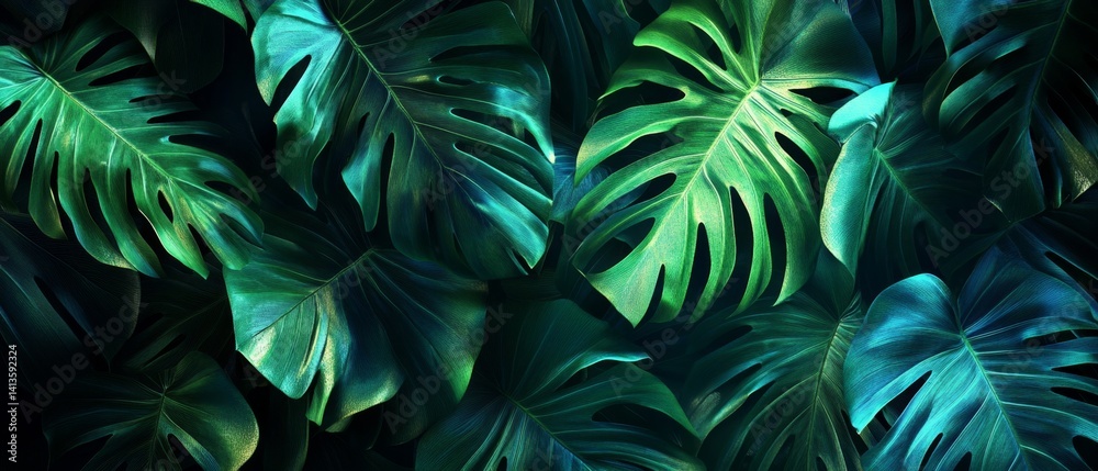 Exploring tropical leaf texture intricate glowing green patterns in lush rainforest nature photography from a close-up perspective Exploring tropical leaf texture intricate glowing green patterns in lush rainforest nature photography from a close-up perspective