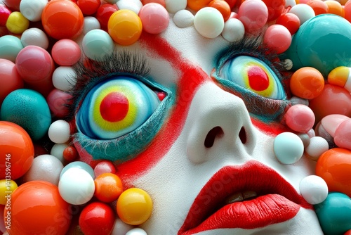 Neurological abnormality. Metaphorical amphetamines perceptions of a mental illusion. Reality distortion. How brain works. Hallucination - due to amphetamines: abstract image of mental state. photo
