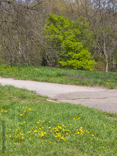 Obraz na płótnie Spring Landscape of South Park in city of Sofia, Bulgaria w salonie