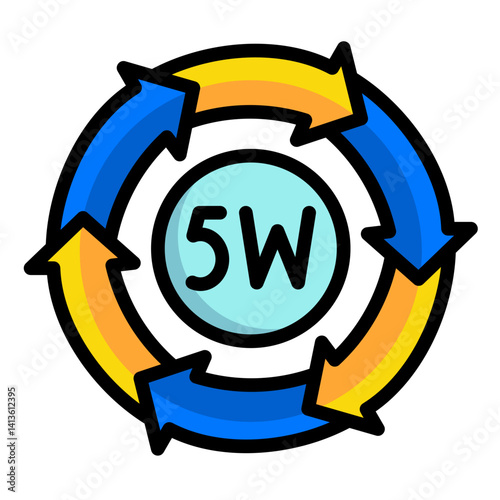 5 Whys Technique  Icon Element For Design