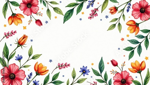 Floral patterns with hand-drawn illustrations of various plants and flowers, gardening, garden