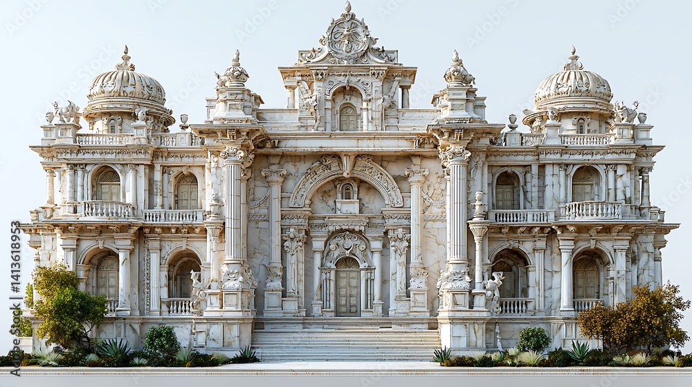 Fototapeta premium Ornate architectural masterpiece historical palace high resolution picture