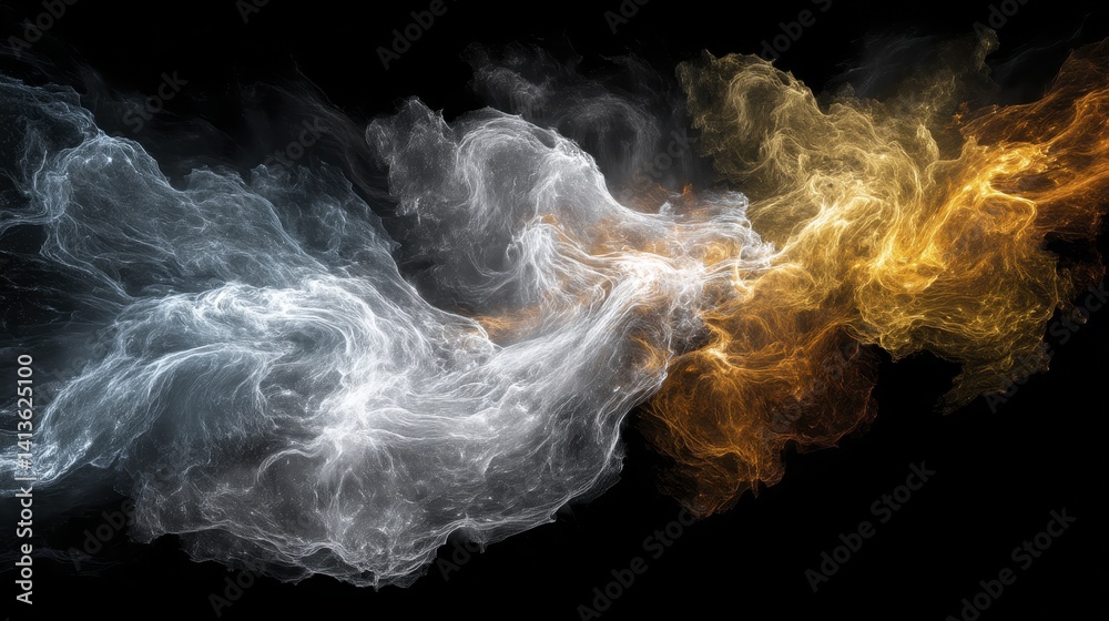 Obraz premium Swirling inferno on a pitch-black backdro-3 - Spinning Flames Hypnotic