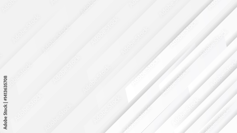 Fototapeta premium Geometric white and grey gradient background with, light overlay and shadow, vector illustration.