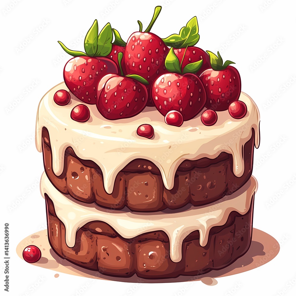 Fresh Strawberry Layered Cake with Whipped Cream. The Ultimate Gourmet Dessert for Special Occasions and Sweet Treat Lovers Fresh Strawberry Layered Cake with Whipped Cream. The Ultimate Gourmet Dessert for Special Occasions and Sweet Treat Lovers