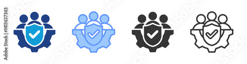Integrity icon set multiple style collection