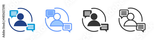 Feedback icon set multiple style collection