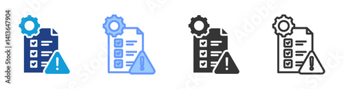 Mitigation Plan icon set multiple style collection