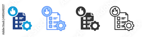 Disaster Recovery Plan icon set multiple style collection
