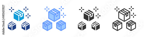 Product Differentiation icon set multiple style collection