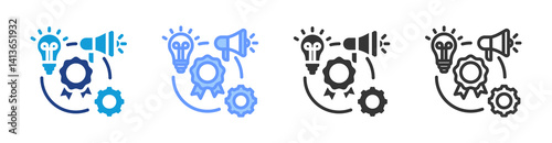 Branding icon set multiple style collection