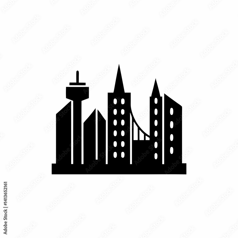 Obraz premium creative details Cityscape Icon Vector Illustration