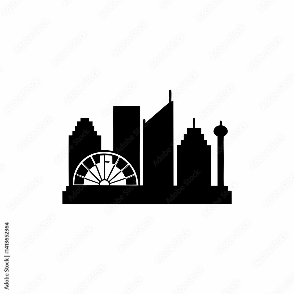 Obraz premium creative details Cityscape Icon Vector Illustration