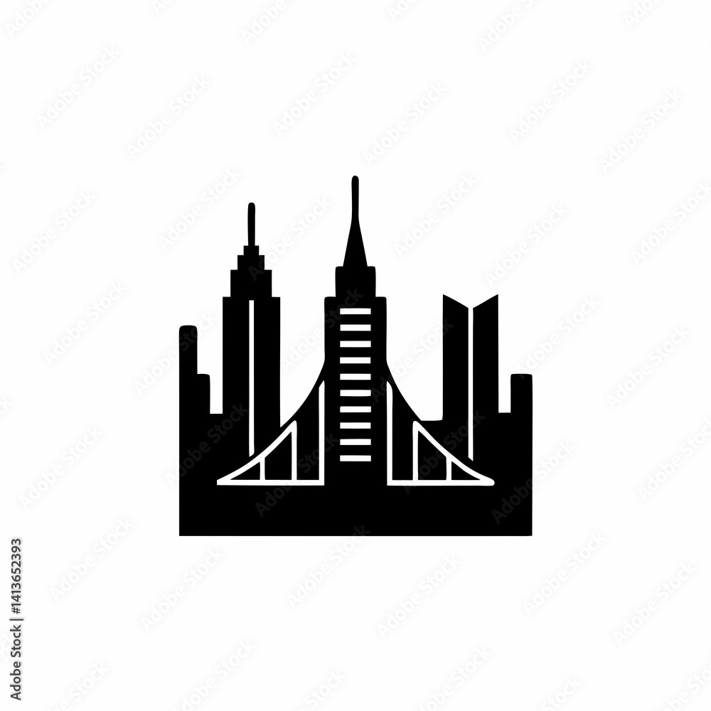 Fototapeta premium creative details Cityscape Icon Vector Illustration