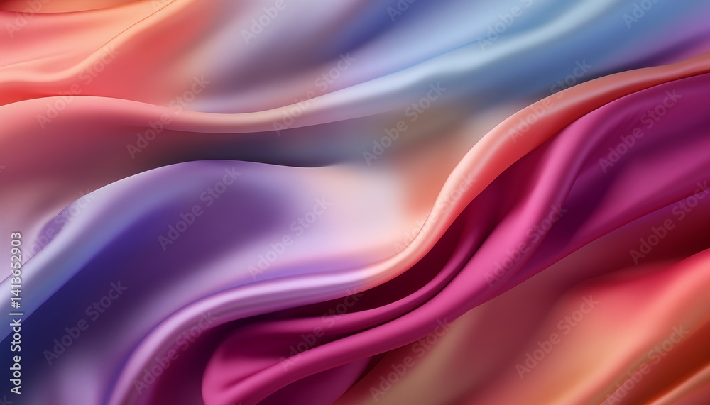 Obraz premium colorful fabric silk wave line background