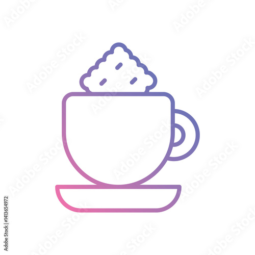 With Biscuits icon vector stock illustration