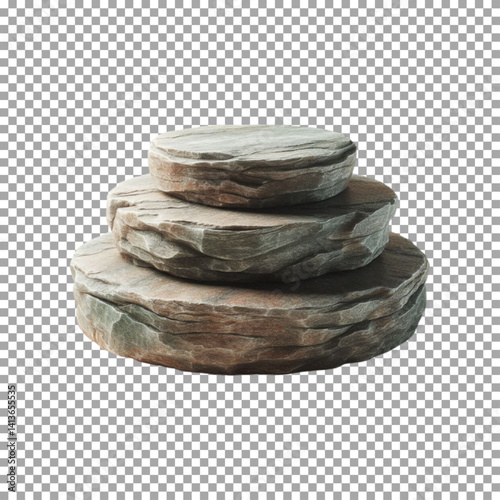 Round Stone podium for Showcasing Items on transparent background, png, psd
