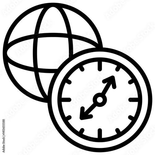World Time Zones Icon