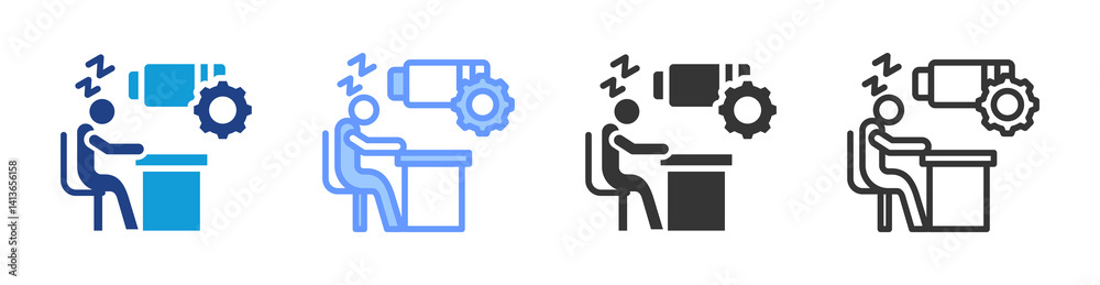 Fatigue Management icon set multiple style collection Fatigue Management icon set multiple style collection