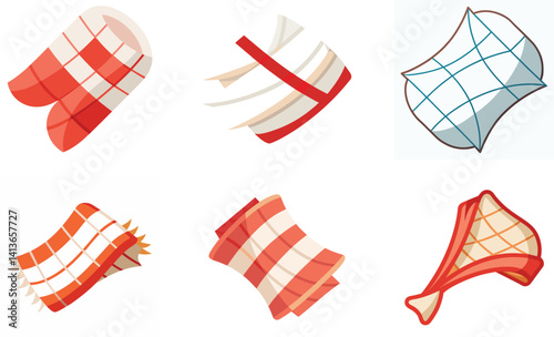 set of vector gauze icons 