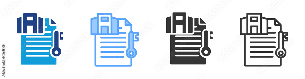 Lease Agreement icon set multiple style collection Lease Agreement icon set multiple style collection