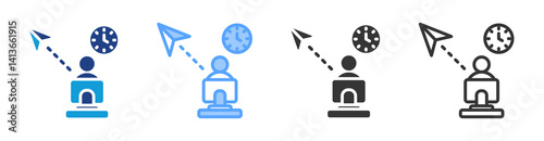 Freelancers icon set multiple style collection