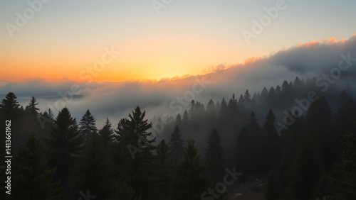 sunrise in the mountains