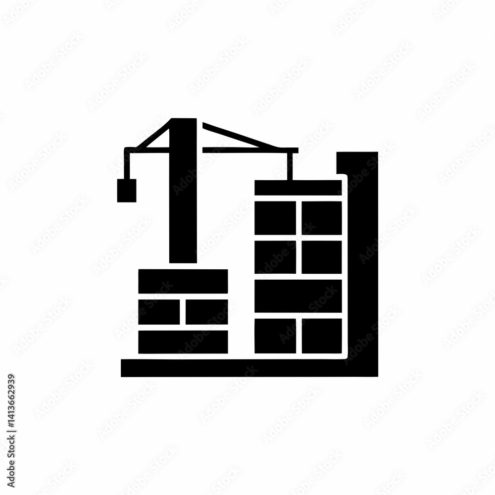 creative details Building Site Icon Vector Illustration creative details Building Site Icon Vector Illustration