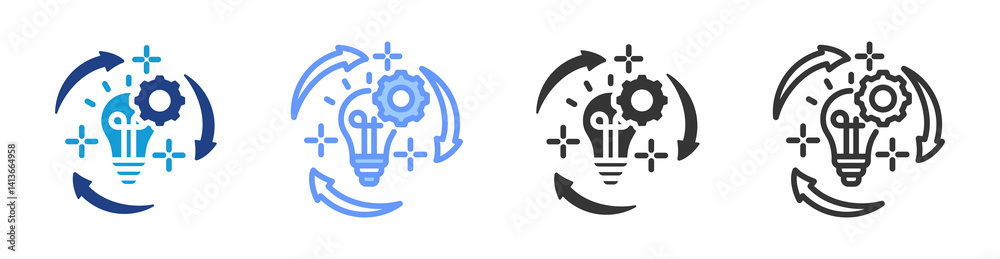 Innovation icon set multiple style collection Innovation icon set multiple style collection