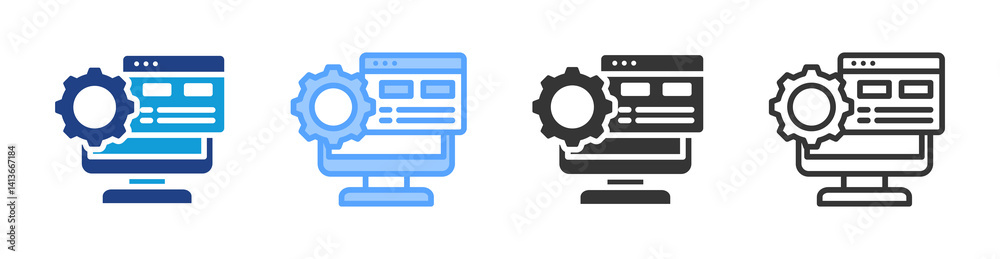Applications icon set multiple style collection Applications icon set multiple style collection