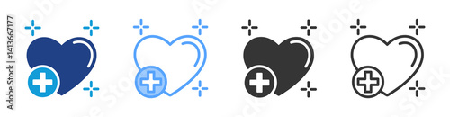 Treatment icon set multiple style collection