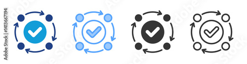 Methodology icon set multiple style collection