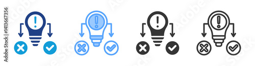 Hypothesis icon set multiple style collection