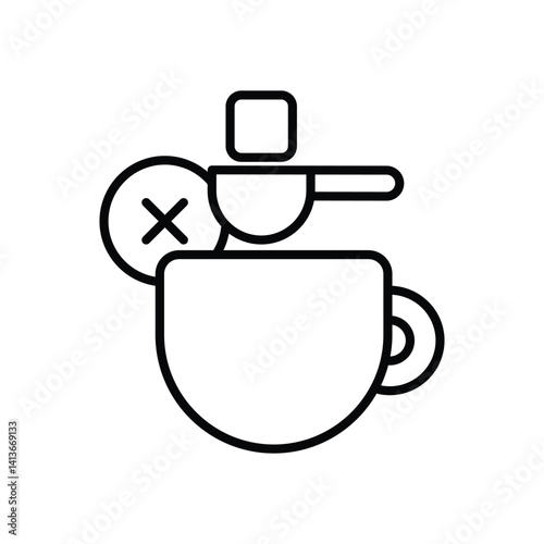 Sugarless icon vector stock illustration