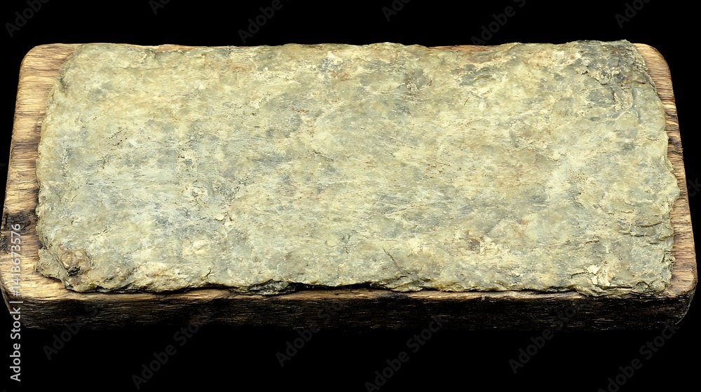 Fototapeta premium Rustic wooden plank with aged and weathered texture against a dark background