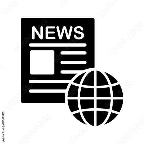 Newspaper icon design template SVG